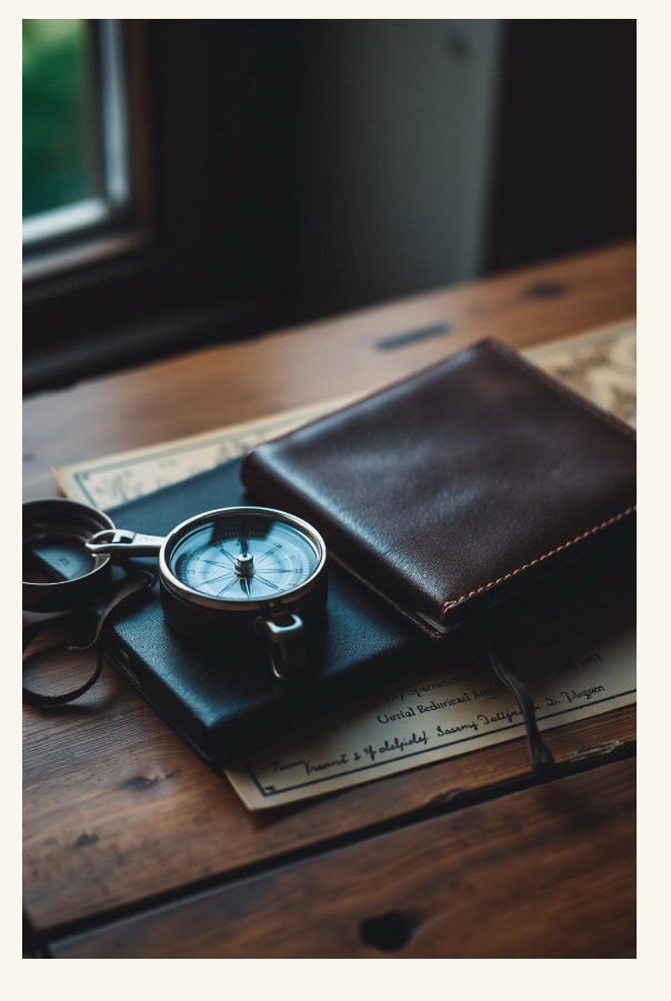 Travel compass and journal